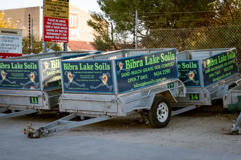 Bibra Lake Soils box trailers, free for customers to borrow
