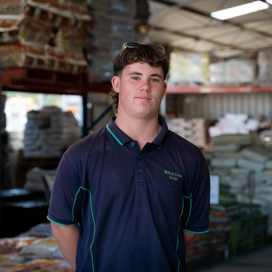 Caleb, general yard hand & loader operator at Bibra Lake Soils