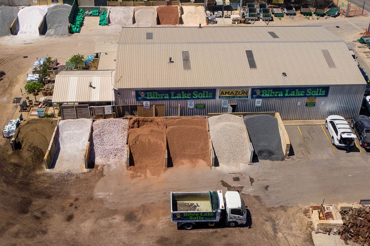 View of Bibra Lake Soils warehouse in Perth