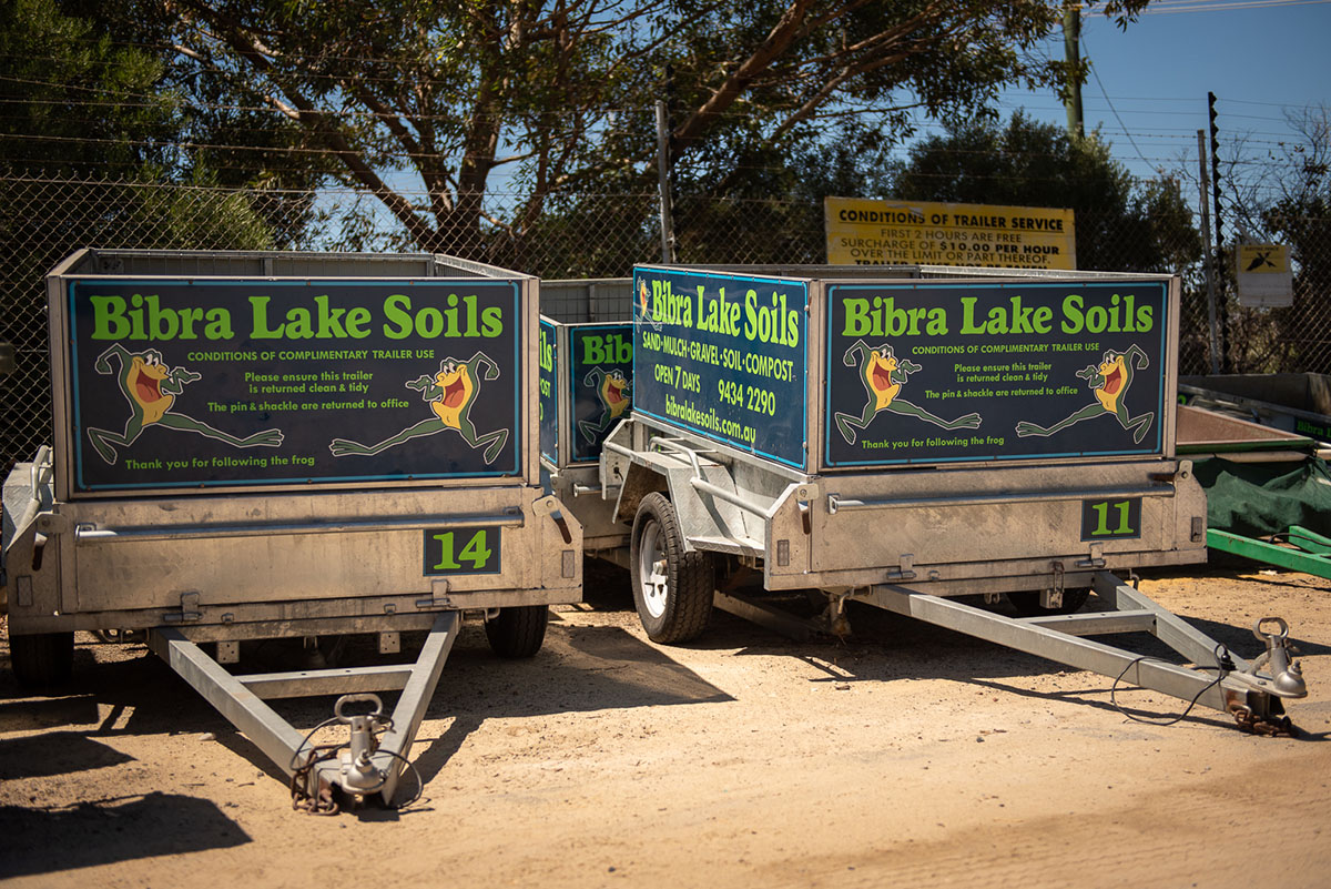Box trailers for hire at Bibra Lake Soils