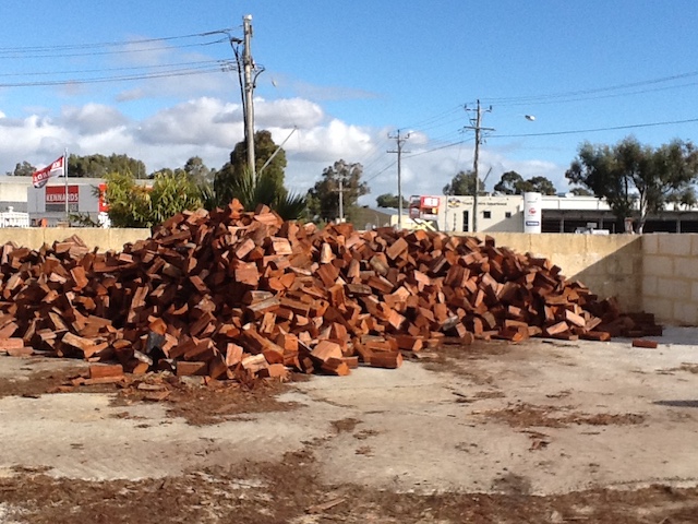 Bulk firewood piled at our Bibra Lake yard